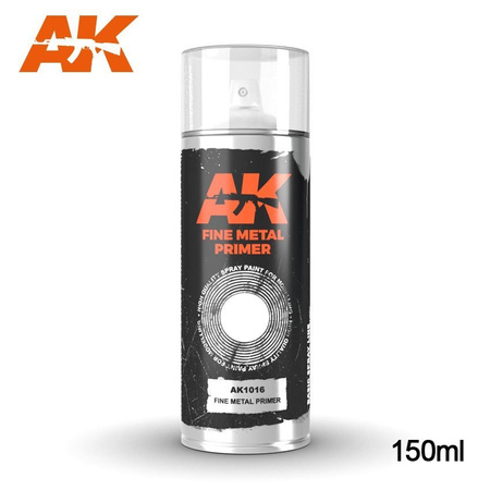 Podkład Do Metalu Fine Metal Primer Spray Szary 150ml | AK1016 AK INTERACTIVE