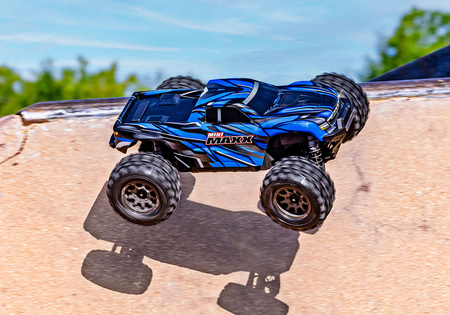 Traxxas Mini Maxx BL-2S 4WD 1:12 Niebieski Samochód Zdalnie Sterowany Model RC | 107154-1-BLUE