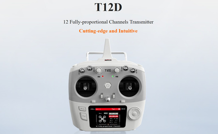 Aparatura Drążkowa RadioLink T12D 12CH 2,4GHz Mode 2 + Odbiornik R12F | T12D+R12F