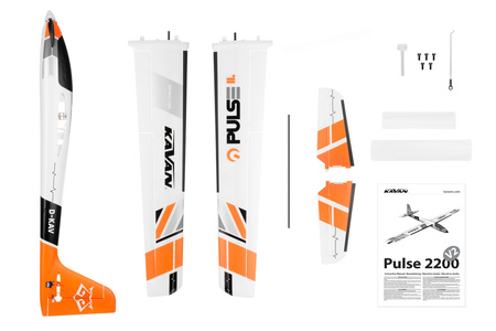Motoszybowiec Kavan Pulse 2200mm V2 ARF Pomarańczowy Samolot Zdalnie Sterowany Model RC | KAV02.8091