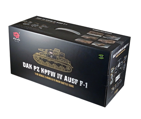 Czołg Zdalnie Sterowany German Panzerkampfwagen DAK Pz Kpfw IV Ausf. F-1 1:16 RTR 2,4Ghz Model RC | 3858-1B HENG LONG