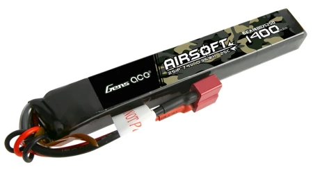 Akumulator LiPo 1400mAh 7,4V 25C 2S1P Airsoft Gun Dean-T | GEA14002S25D GENS ACE