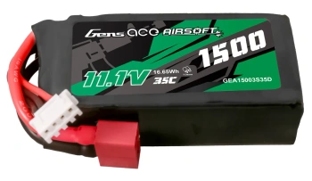 Akumulator LiPo 1500mAh 11,1V 35C 3S1P Dean-T Airsoft Gun | GEA15003S35D GENS ACE