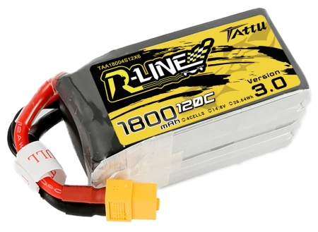 Akumulator LiPo 1800mAh 14,8V 120C 4S1P XT60 R-Line Version 3.0 | TAA18004S12X6 TATTU