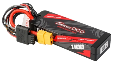 Akumulator LiPo 1100mAh 11,1V 3S1P 60C XT60 G-Tech GRP-76 Hardcase | GEA113S60X6GT GENS ACE