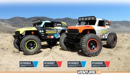 Venture18 U4 Ford Bronco 4400 RTR 4WD 2,4GHz LED 1:18 Crawler Czerwony Samochód Zdalnie Sterowany Model RC | 160887 HPI RACING