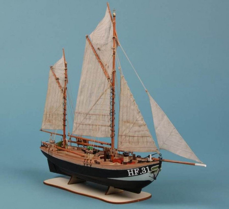 Kuter Rybacki Maria HF 31 Model Drewniany Żaglowiec 1/72 365mm | D016 DUSEK
