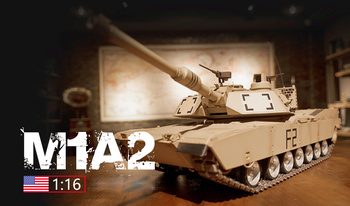 Czołg Zdalnie Sterowany U.S. M1A2 Abrams 1:16 RTR 2,4Ghz Model RC | 3918-1B HENG LONG