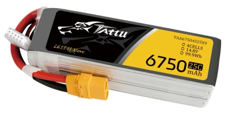 Akumulator LiPo 6750mAh 14,8V 25C 4S1P XT90 | TAA67504S25X9 TATTU