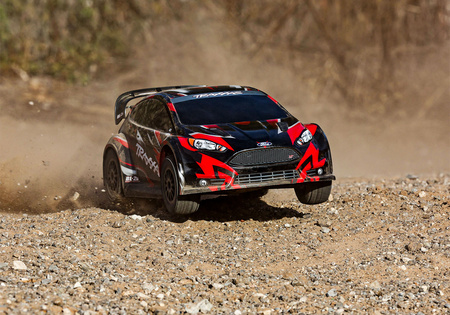 Traxxas Ford Fiesta ST Rally BL-2S 4X4 1:10 Czerwony Samochód Zdalnie Sterowany Model RC | 74154-4-RED