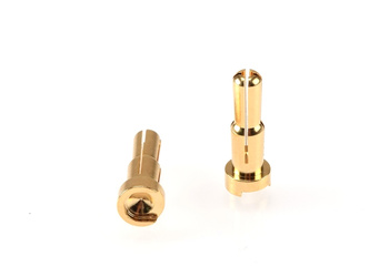 Gold / banan 4 / 5 mm niski profil - złącze męskie dwustopniowe 1szt