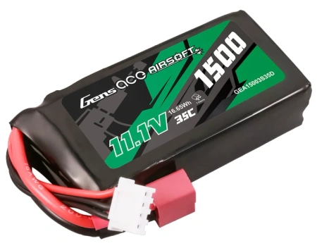 Akumulator LiPo 1500mAh 11,1V 35C 3S1P Dean-T Airsoft Gun | GEA15003S35D GENS ACE