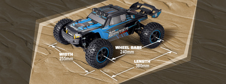 BlackZon Smyter DT Turbo Desert Truck 1/12 4WD Samochód Zdalnie Sterowany Model RC Żółty | 540255 HPI RACING