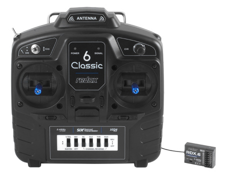 Aparatura Drążkowa RC Redox Classic 6 2,4GHz 6CH Nadajnik z Odbiornikiem | RDX-TC6