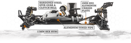 VORZA NITRO TRUGGY 4WD 1/8 (pomarańczowy) | 160180 HPI