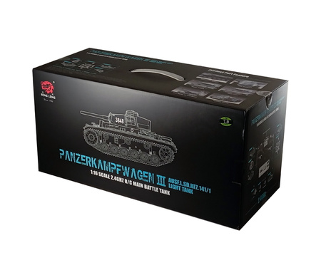 Czołg Zdalnie Sterowany German Panzerkampfwagen III PzKpfw III Ausf.L.SD.KFZ.141-1 1:16 RTR 2,4Ghz Model RC | 3848-1U HENG LONG