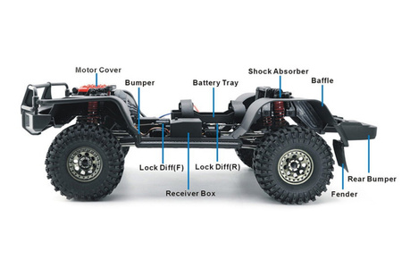 Rescuer Crawler 1/10 2,4GHz Biały Samochód Zdalnie Sterowany Model RC | RGT-EX86190-2 RGT
