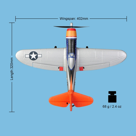 Mini P47 Thunderbolt 450 RTF 402mm | TOP104B02 TOP RC HOBBY