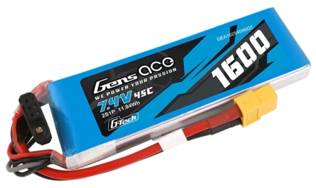 Akumulator LiPo 1600mAh 7,4V 45C 2S1P XT60 G-Tech | GEA162S45X6GT GENS ACE