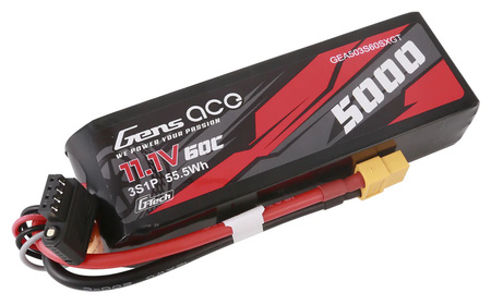 Akumulator LiPo 5000mAh 11,1V 60C 3S1P XT60 G-Tech | GEA503S60X6GT GENS ACE