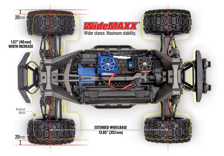 WIDE-MAXX VXL 4S (czerwony) | 89086-4R TRAXXAS