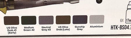 Zestaw farb akrylowych (US ARMY AIR FORCE) | HTK-BS04 HATAKA