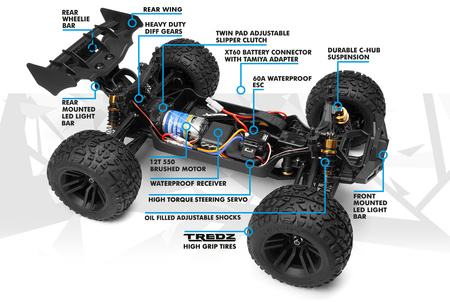 Maverick Quantum2 XT Stadium Truck 4WD 1/10 (niebieski) | 150402 HPI