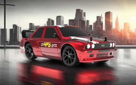 Funtek GT16 e3 1/16 Czerwony Model RC Samochód Zdalnie Sterowany | FTK-GT16E-RD