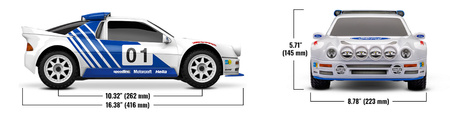 Traxxas Mini Rally VXL Ford RS200 4X4 1:12 Niebieski Samochód Zdalnie Sterowany Model RC | 108046-1-BLUE