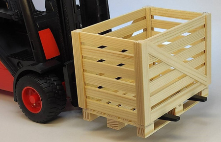 Skrzynia ażurowa na palecie (1:14) - biała | ETB005 TINY LOGISTICS