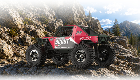Maverick Scout24 1:24 4WD Rock Crawler RC Samochód Zdalnie Sterowany Czerwony | 151301 MAVERICK