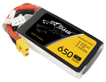 Akumulator LiPo 650mAh 7,4V 75C 2S1P XT30 | TAA6502S75XT3 TATTU