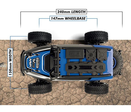 Maverick Doha 1/20 4WD Electric Truck Niebieski | 150700 HPI