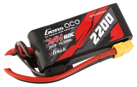 Akumulator LiPo 2200mAh 7,4V 60C 2S1P XT60 G-Tech | GEA222S60X6GT GENS ACE