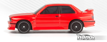 BMW M3 Ravaglia 1989 RTR-X Nano TTR Table Top Racer 1:64 Samochód Zdalnie Sterowany Model RC Czerwony | 160990 HPI RACING