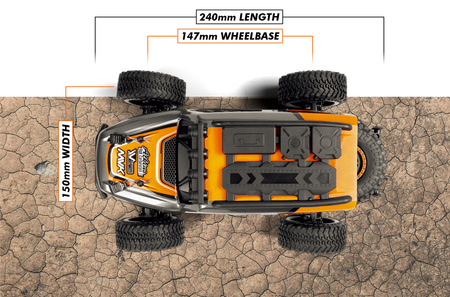 Maverick Doha 1/20 4WD Electric Truck Pomarańczowy | 150702 HPI