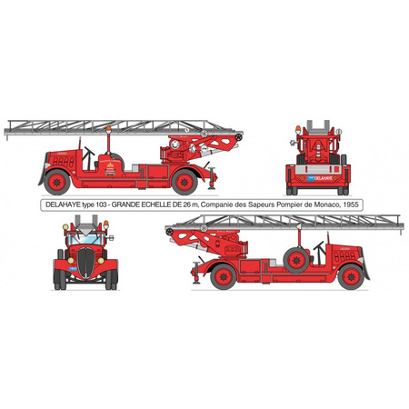 Camion de Pompiers Delahaye Type 103 1:24 | Heller 80780