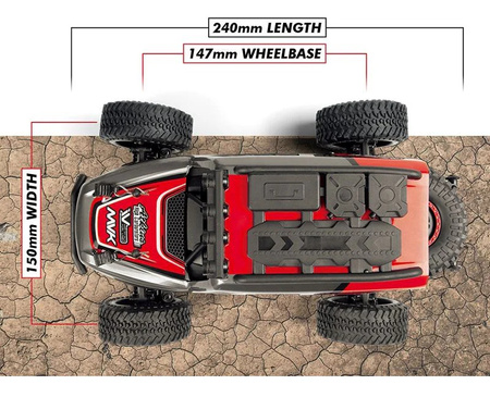 Maverick Doha 1/20 4WD Electric Truck Czerwony | 150701 HPI