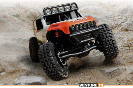 Venture18 U4 Ford Bronco 4400 RTR 4WD 2,4GHz LED 1:18 Crawler Czerwony Samochód Zdalnie Sterowany Model RC | 160887 HPI RACING