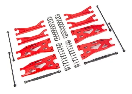 Komplet zawieszenia WideMaxx - czerwony | Traxxas 7895R