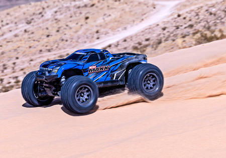 Traxxas Mini Maxx BL-2S 4WD 1/12 Niebieski | 107154-1-BLUE