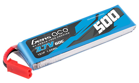 Akumulator LiPo 500mAh 3,7V 60C 1S1P JST BEC | GEA5001S60JRED GENS ACE