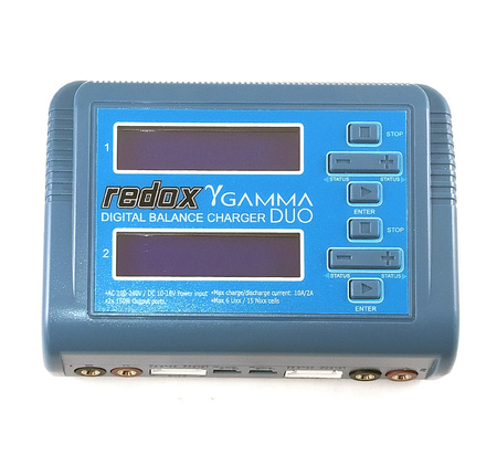 Ładowarka Dwuportowa Redox Gamma Duo z Wbudowanym Zasilaczem 2x 120W 10A