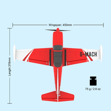 Mini SF260 450 Marchetti Leonardo RTF 450mm Czerwony | TOP107B02 TOP RC HOBBY