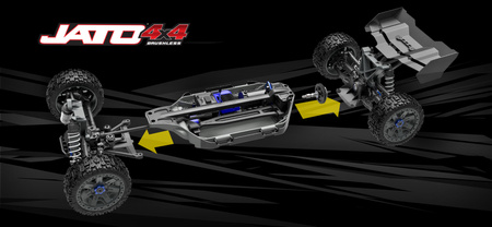 Traxxas Jato 4x4 BL-2S 1/8 Samochód Zdalnie Sterowany Niebieski | 90154-4-BLUE