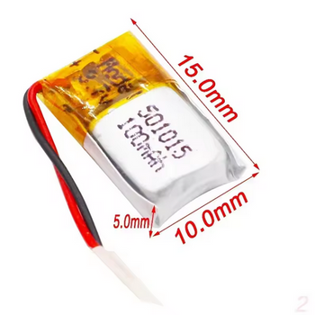 Akumulator LiPo 100mAh 3,7V 1S1P 15x10x5mm | X12-06