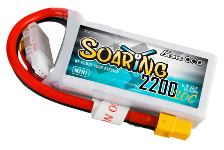 Akumulator LiPo 2200mAh 11,1V 20C 3S1P XT60 Soaring Mini | GEA22003S20X6 GENS ACE