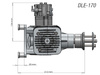 Silnik Spalinowy Benzynowy Dwucylindrowy DLE170 170ccm | SP0341 DLE