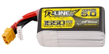 Akumulator LiPo 1550mAh 14,8V 150C 4S1P XT60 R-Line Version 5.0 | TAA15504S15X6 TATTU