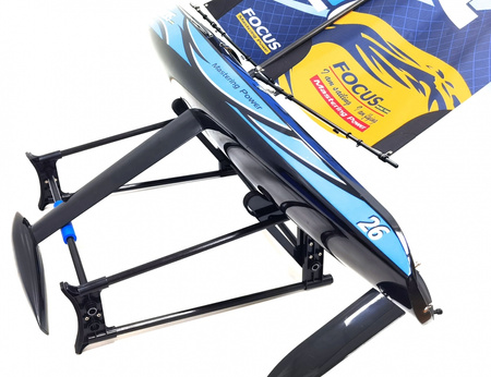 Focus V3 RTR Żaglówka Zdalnie Sterowana Model RC Niebieska Wysokość 2046mm Długość 995mm | 4ST308812V3B JOYSWAY